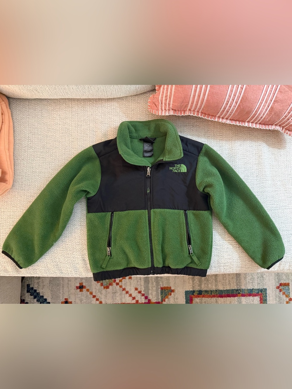 Kids Green North Face Denali Fleece Jacket - Size XXS (5)